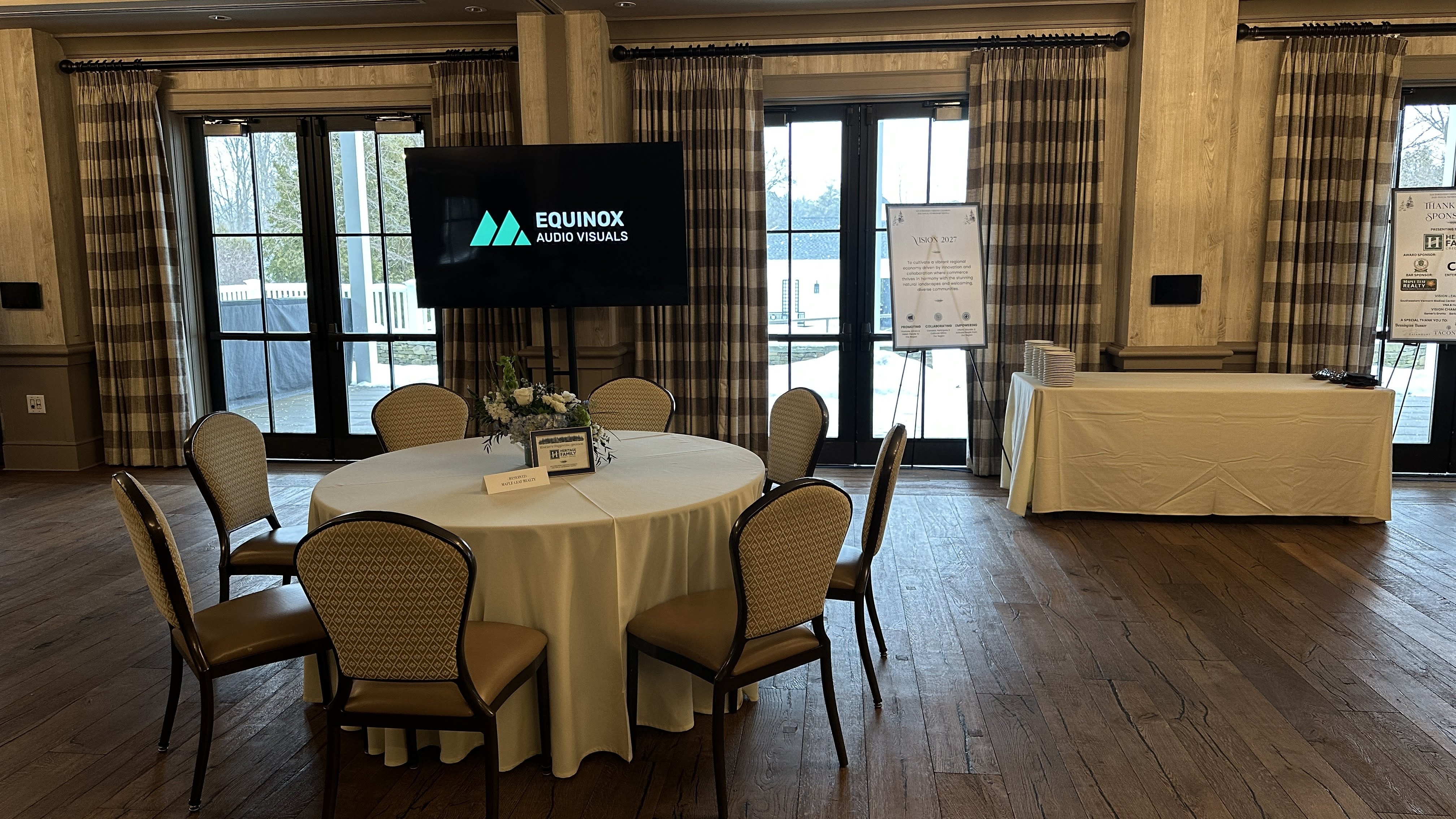Awards ceremony and social hour at the Kimpton Taconic ballroom.
